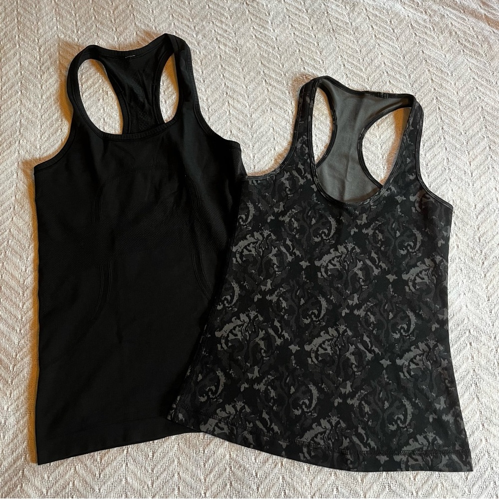BUNDLE of 2 lululemon racerback tanks - size 4 (swiftly and cool racerback)